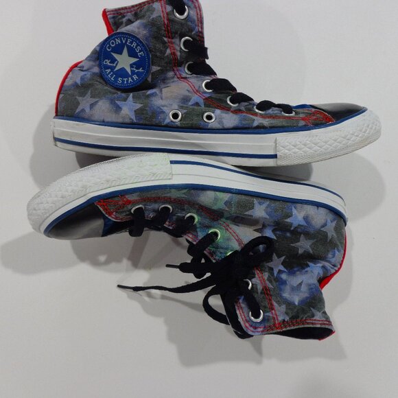 Converse Chuck Taylor All Star Hi Tops American Stars Canvas Sneakers Youth Sz 4 - Picture 4 of 9